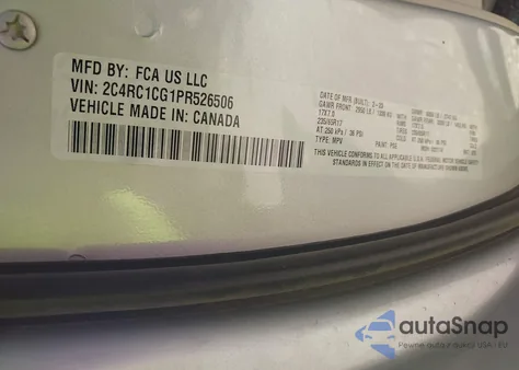 2023 Chrysler Voyager Lx z USA, uszkodzony, nr VIN 2C4RC1CG1PR526506